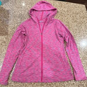 Columbia Lightweight Pink Zip-Up Sweatshirt Medium